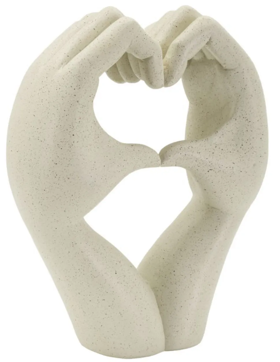 Sculpture Love Stons en résine beige