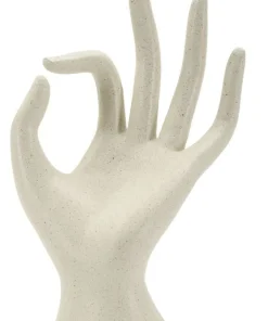 Sculpture main OK Stons finition minérale beige