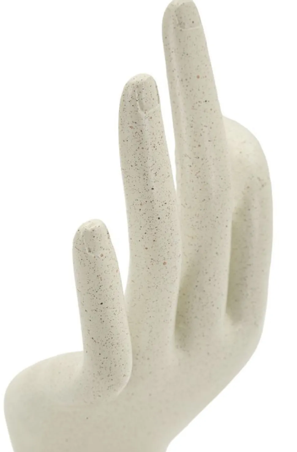 Sculpture main OK Stons finition minérale beige