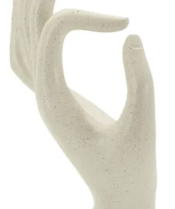 Sculpture main OK Stons finition minérale beige