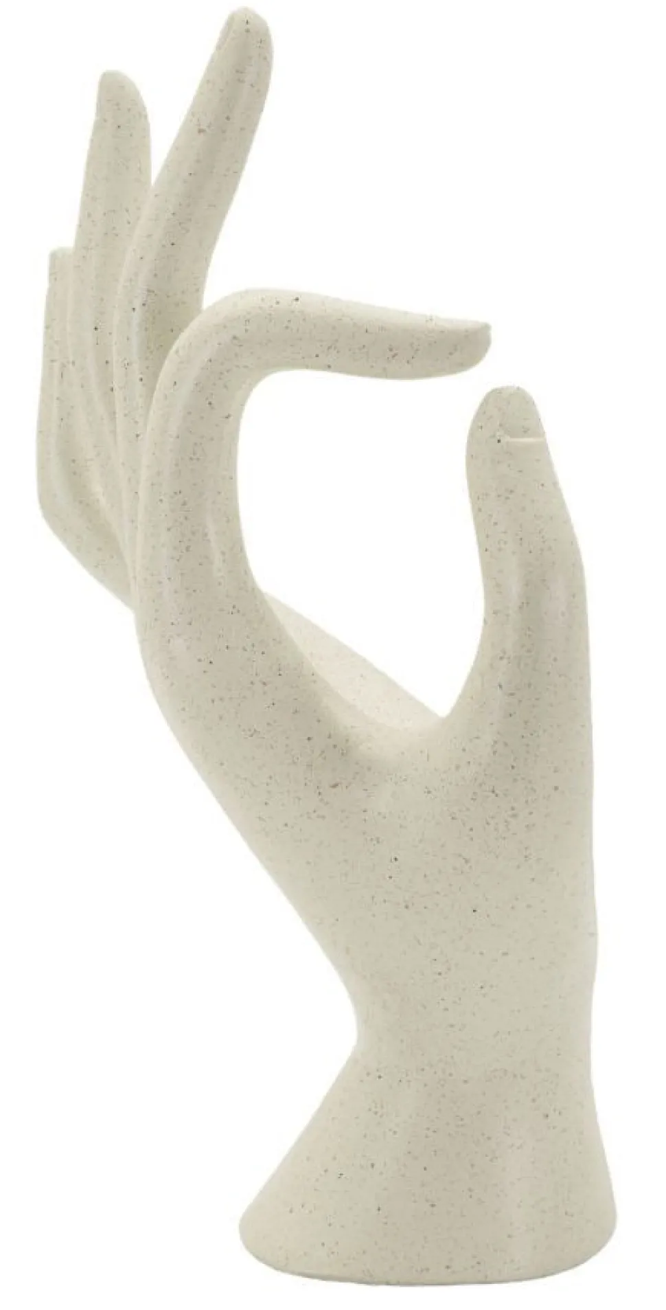 Sculpture main OK Stons finition minérale beige