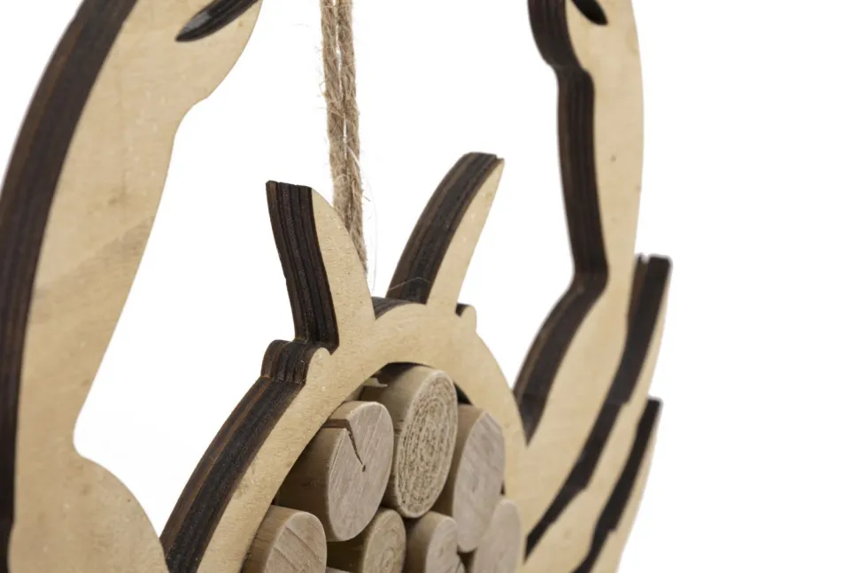 Sculpture suspendue en forme de Crabe Bois massif et MDF