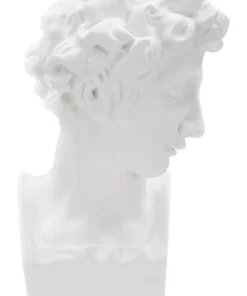 Sculpture tête masculine Renaissance Florentine Polyrésine Blanc