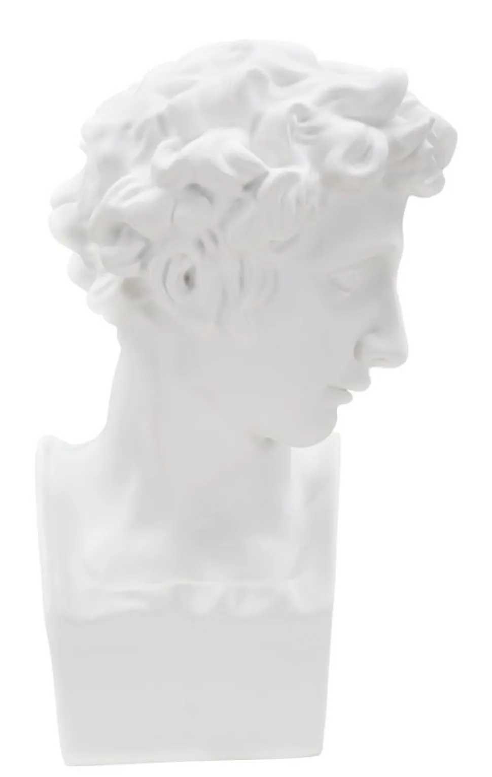 Sculpture tête masculine Renaissance Florentine Polyrésine Blanc
