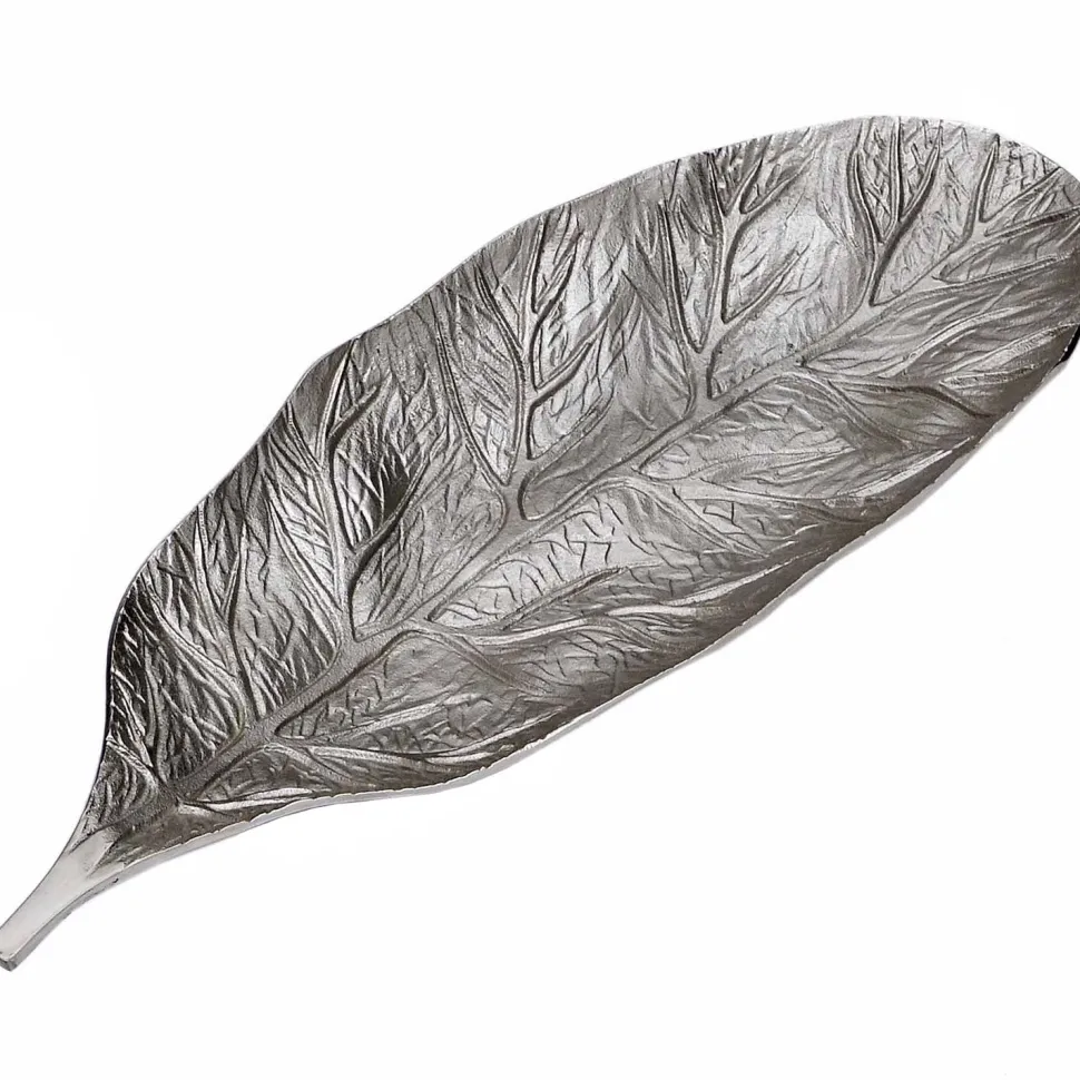 Set de 3 plateaux feuilles Natura Nickel