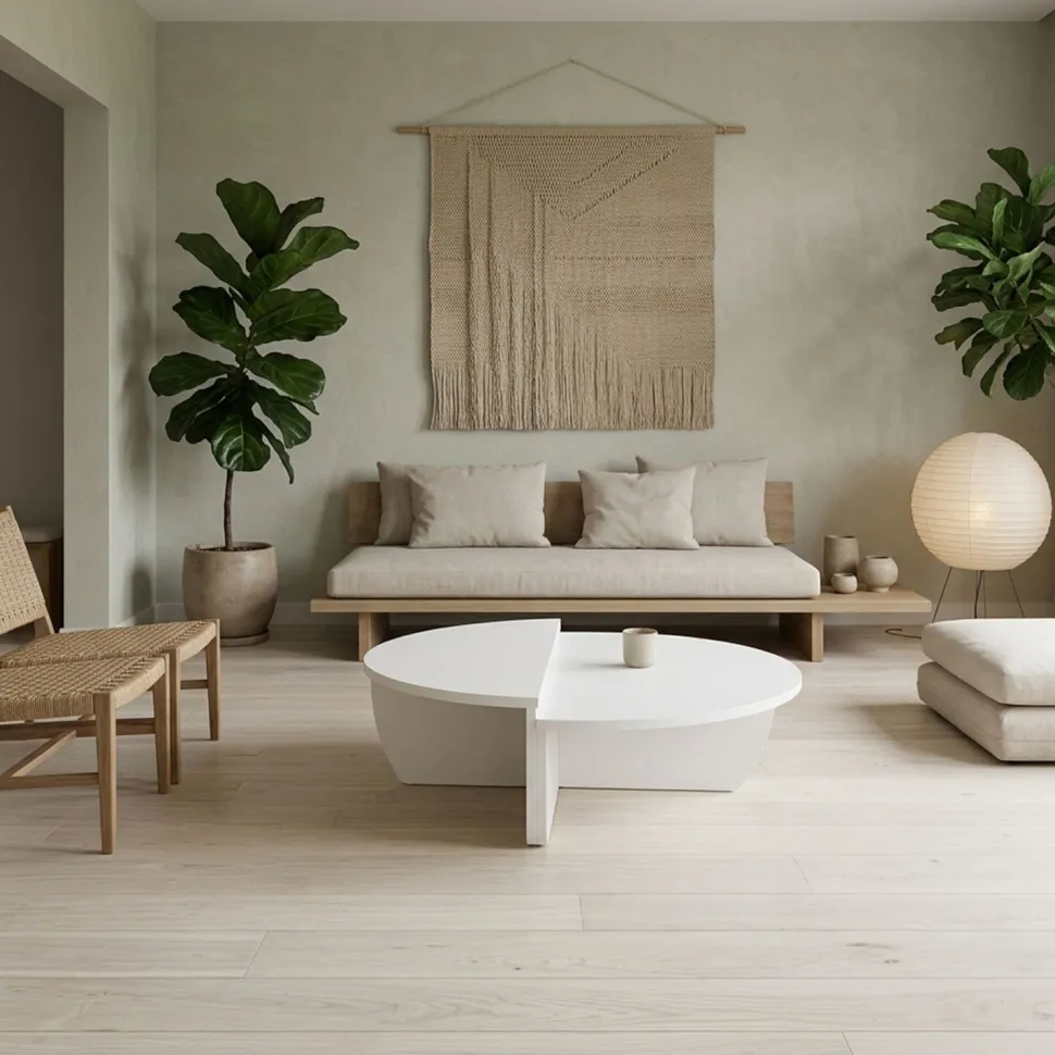 Set de 2 tables basses design Glowik Blanc mat