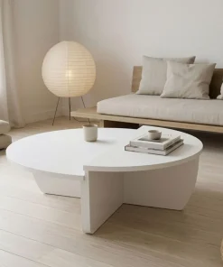Set de 2 tables basses design Glowik Blanc mat