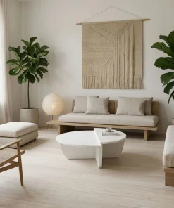 Set de 2 tables basses design Glowik Blanc mat