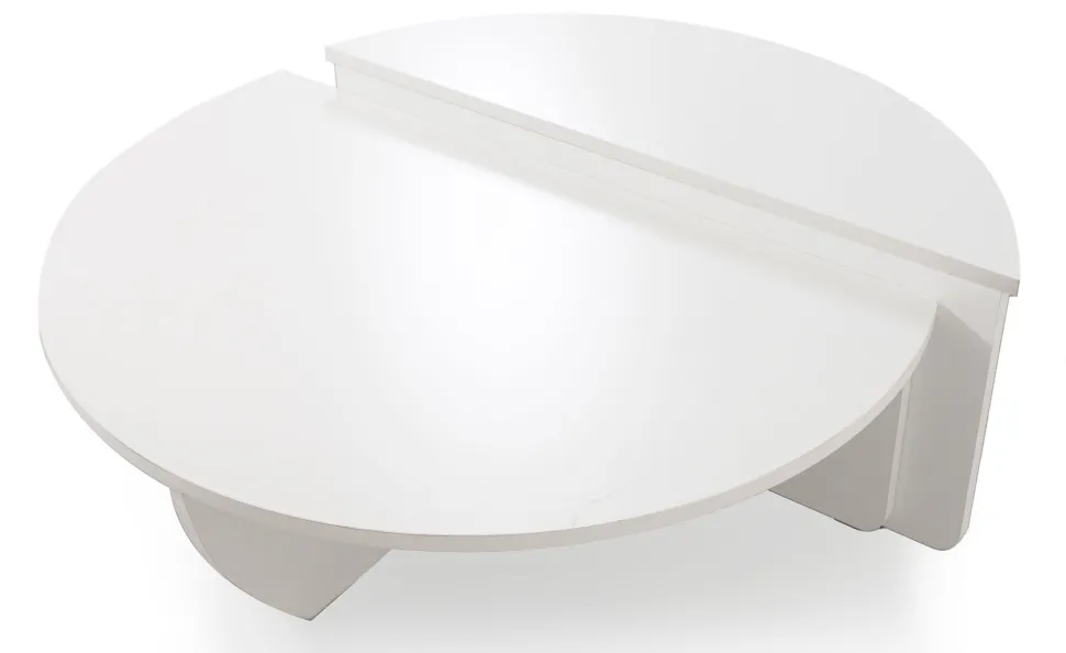 Set de 2 tables basses design Glowik Blanc mat