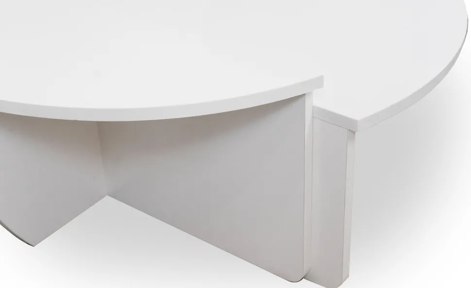 Set de 2 tables basses design Glowik Blanc mat