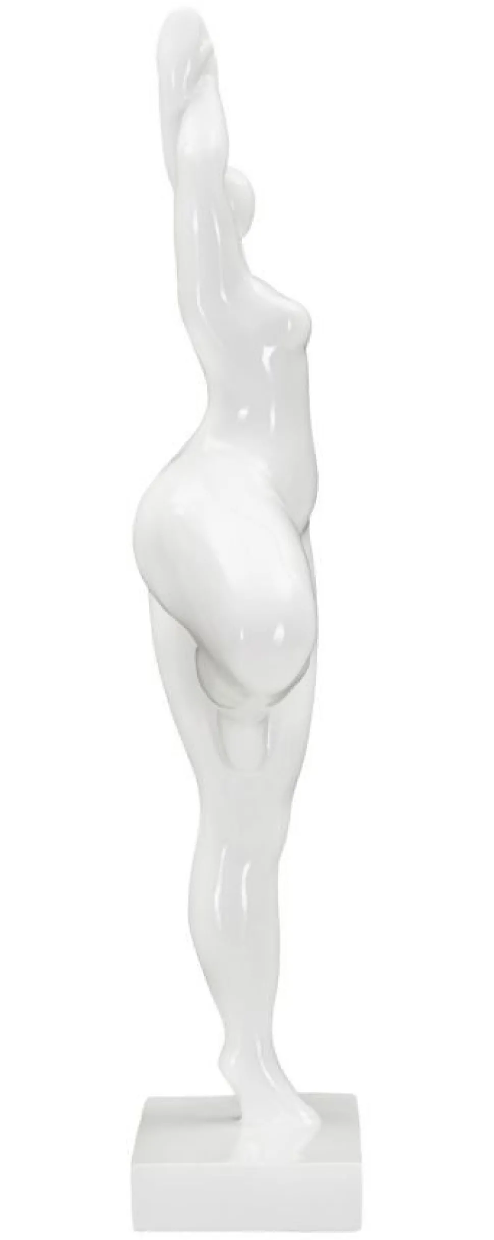 Statue Femme Yoga Polyrésine Blanche