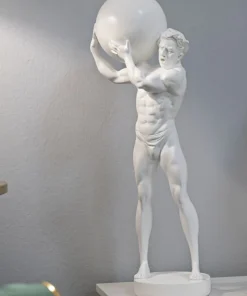 Statue homme athlétique en polyrésine Blanc