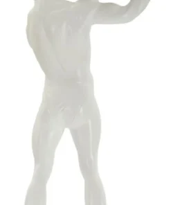 Statue homme athlétique en polyrésine Blanc