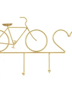 Support mural vélo doré en métal