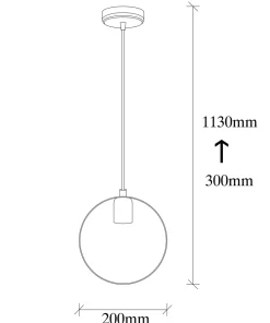 Suspension 1 lampe 1 anneau Annulis Métal Or et Noir