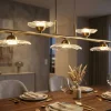 Suspension Emily 5 lumières métal doré et verre transparent