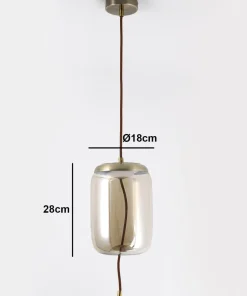 Suspension LED Odalys Verre Transparent fumé