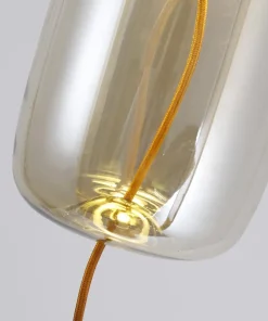 Suspension LED Odalys Verre Transparent fumé