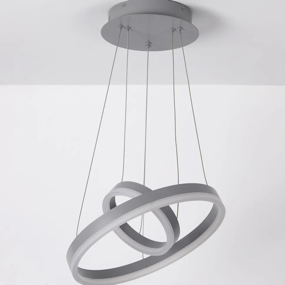 Suspension LED Polux Métal Gris
