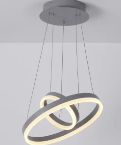 Suspension LED Polux Métal Gris