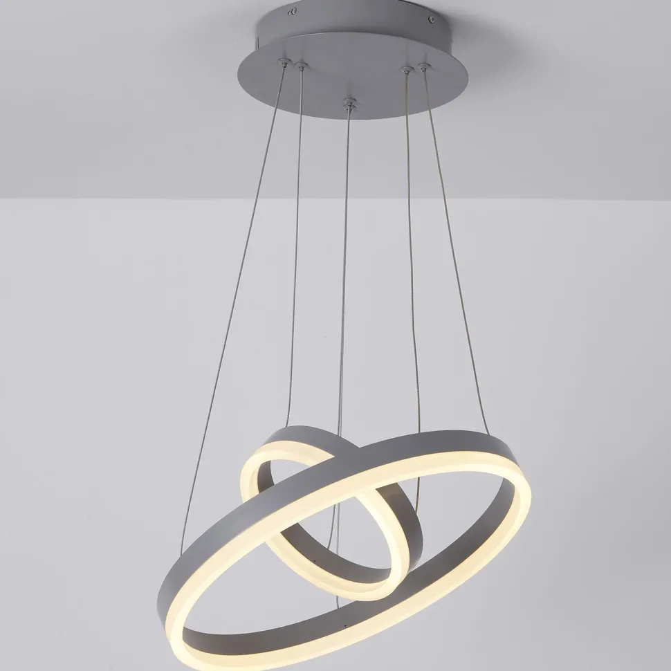 Suspension LED Polux Métal Gris