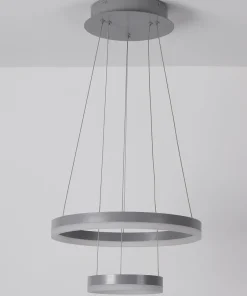 Suspension LED Polux Métal Gris