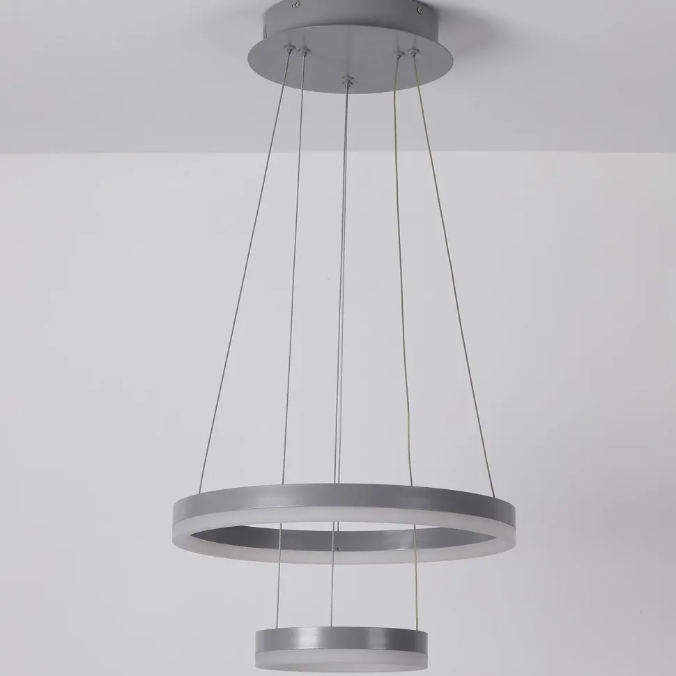 Suspension LED Polux Métal Gris