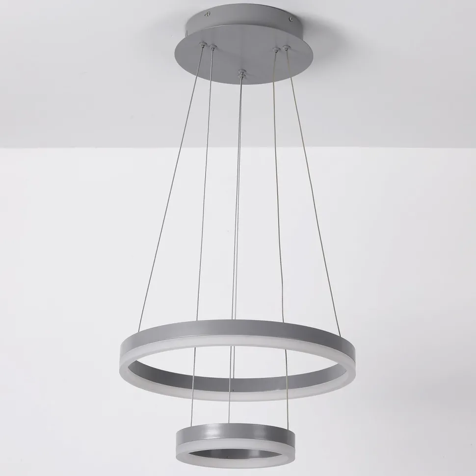 Suspension LED Polux Métal Gris