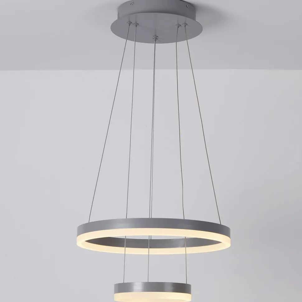 Suspension LED Polux Métal Gris