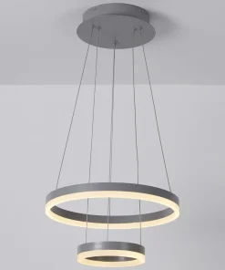 Suspension LED Polux Métal Gris