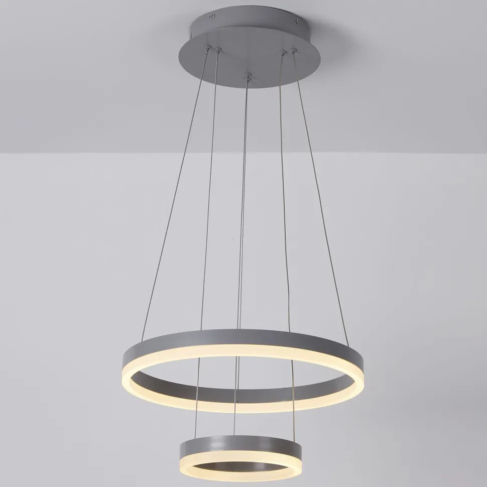 Suspension LED Polux Métal Gris