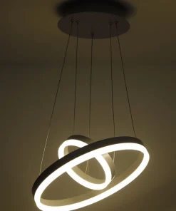 Suspension LED Polux Métal Gris