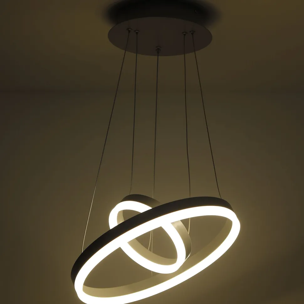 Suspension LED Polux Métal Gris
