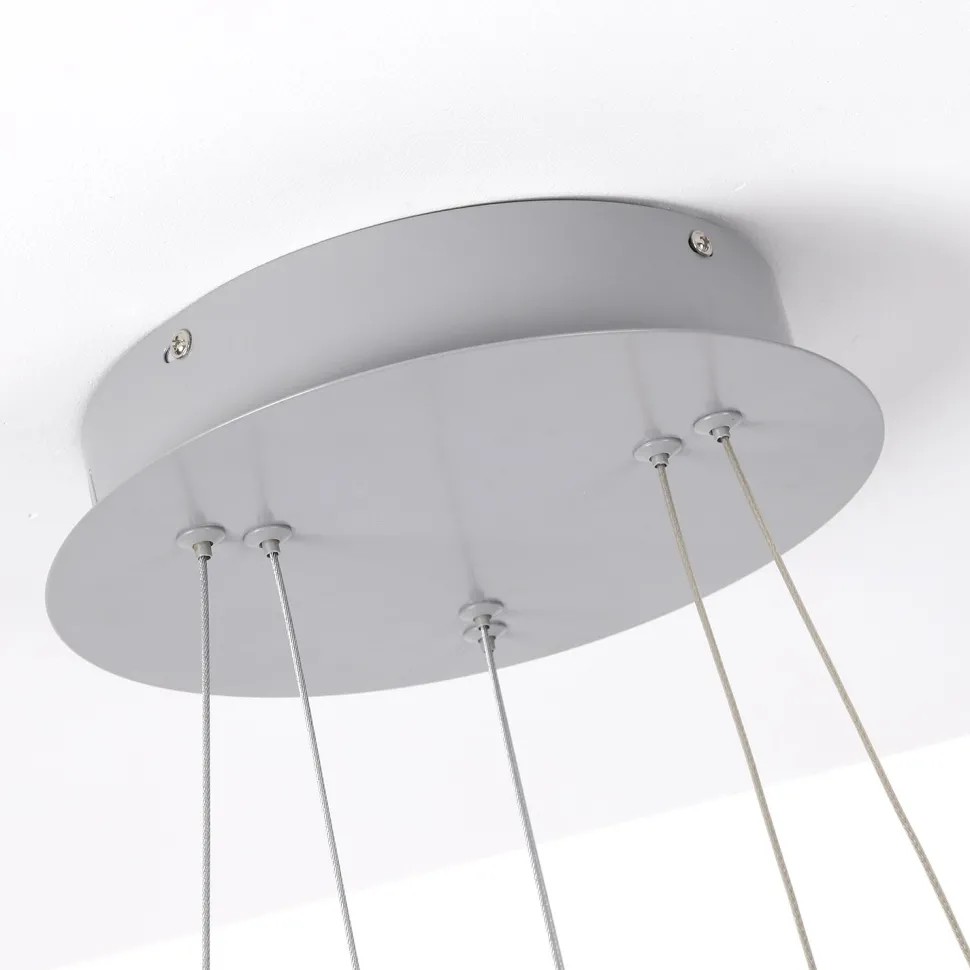 Suspension LED Polux Métal Gris