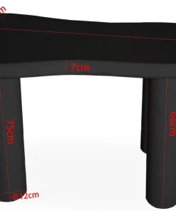 Table à manger forme nuage asymétrique L180cm VALDO Noir