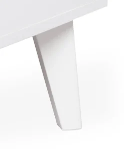 Table basse 2 tiroirs avec cannage Dalgora L120cm Blanc
