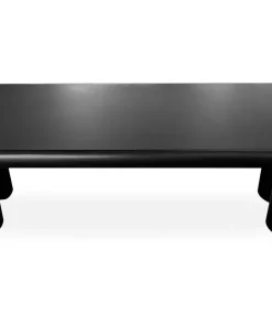 Table basse arrondie 160cm avec pieds colonnes Roady Noir