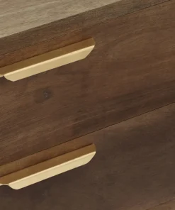 Table basse Firmin Bois et Métal Or