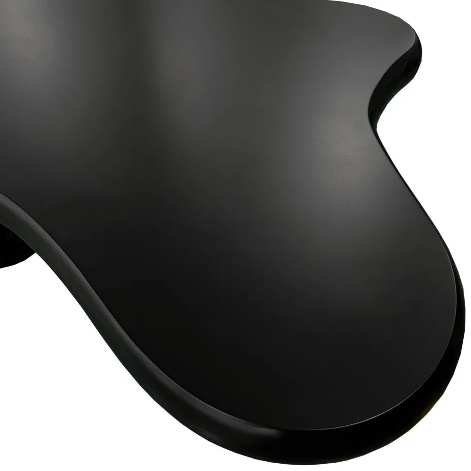 Table basse forme courbes naturelles Valdo 69x100cm Noir
