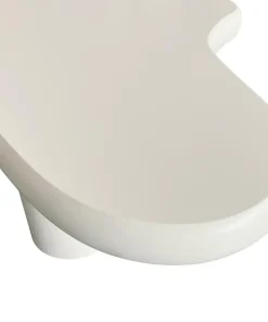 Table basse forme courbes naturelles Valdo 69x100cm Crème