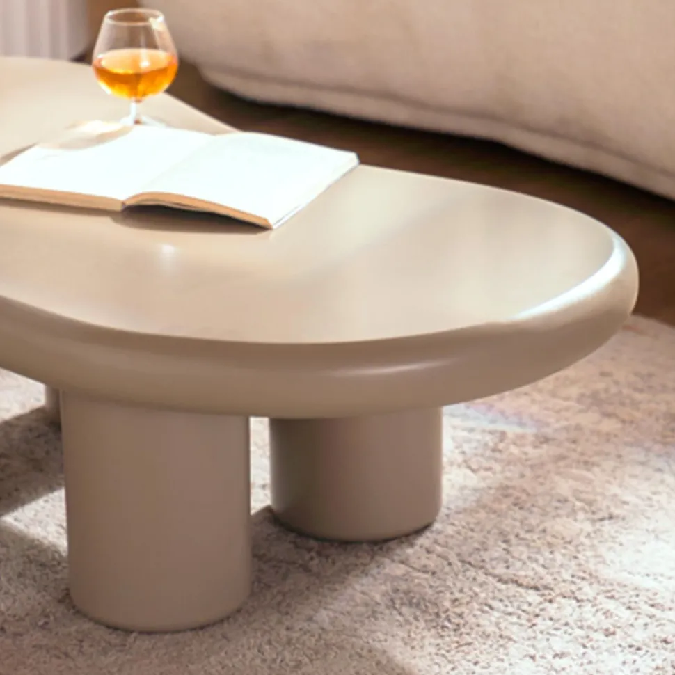 Table basse forme nuage Valdo 69x100cm Taupe