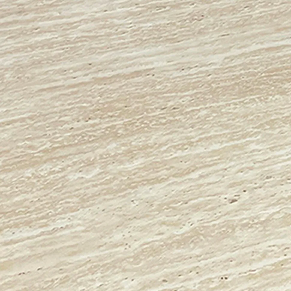 Table basse forme nuage 69x100cm Lagoon Effet Travertin Beige
