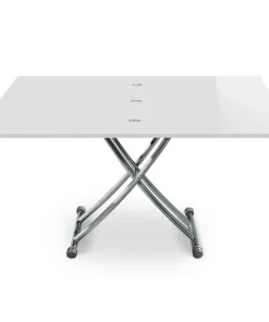 Table basse relevable Carrera XL Blanc laqué