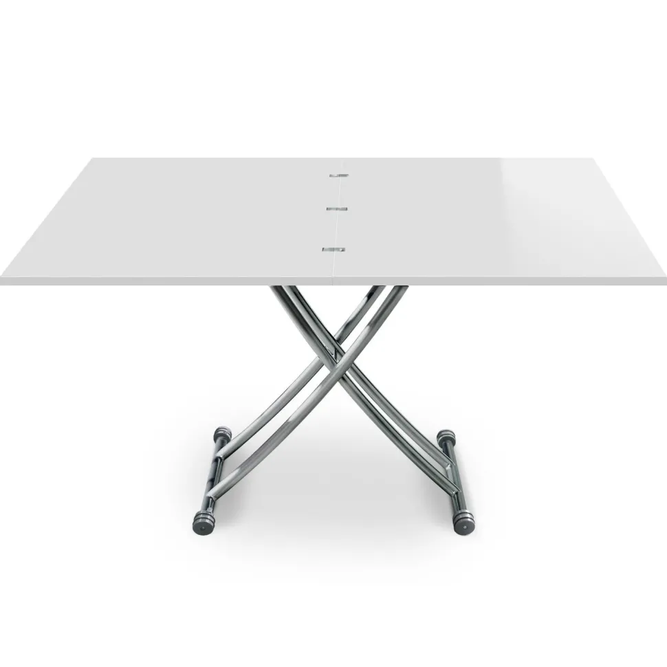 Table basse relevable Carrera XL Blanc laqué