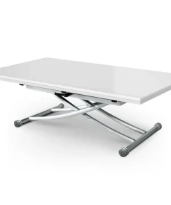 Table basse relevable Carrera XL Blanc laqué