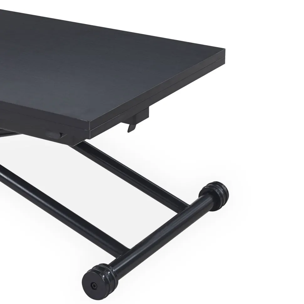 Table basse relevable Carrera Noir carbone