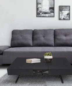 Table basse relevable Sundance Noir mat