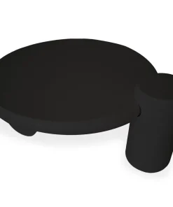 Table basse ronde asymétrique 100cm Yang Noir