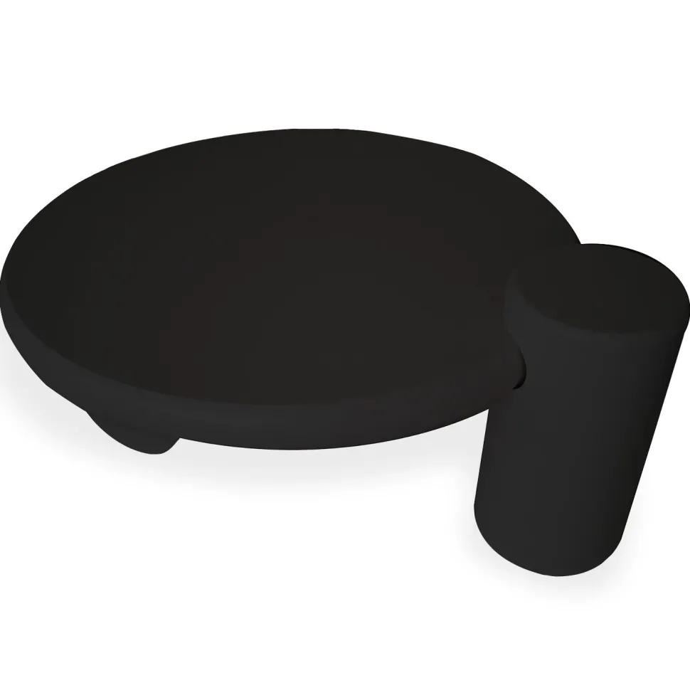 Table basse ronde asymétrique 100cm Yang Noir