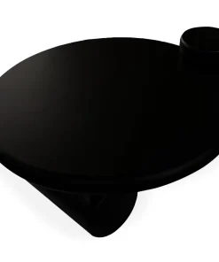 Table basse ronde asymétrique 100cm Yang Noir